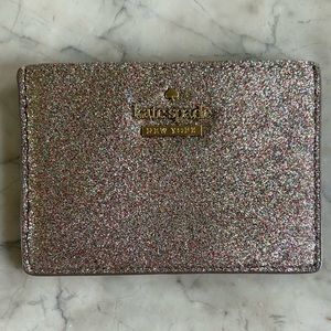Kate Spade Gold Glitter Slim Card Case